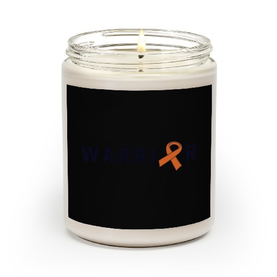Leukemia Warrior Lymphoma Cancer Orange Ribbon Scented Candles