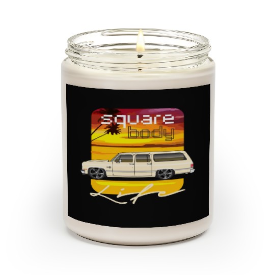 square Santa Fe Tan Scented Candles