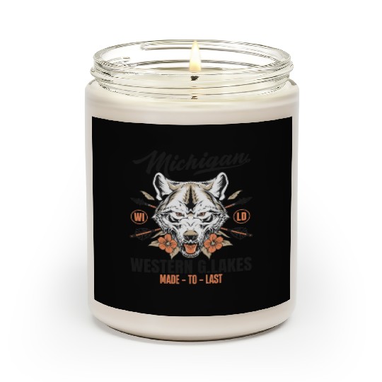 Western great lakes Michigan home of the wolf Scented Candles