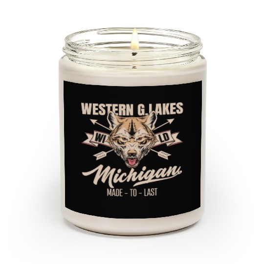 Western great lakes Michigan home of the wolf Scented Candles