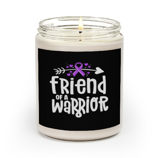 Friend Of A Warrior Purple Awareness Ribbon Scented Candles
