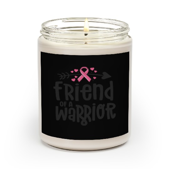 Friend Of A Warrior Support Team Breast Cancer Scented Candles