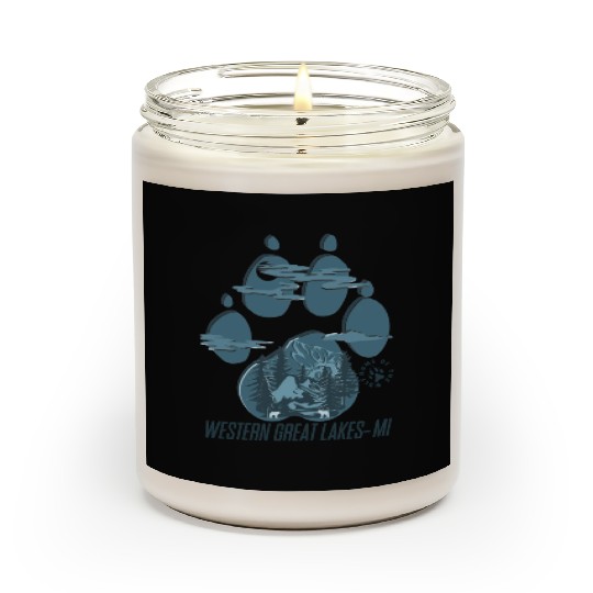 Western great lakes Michigan home of the wolf Scented Candles