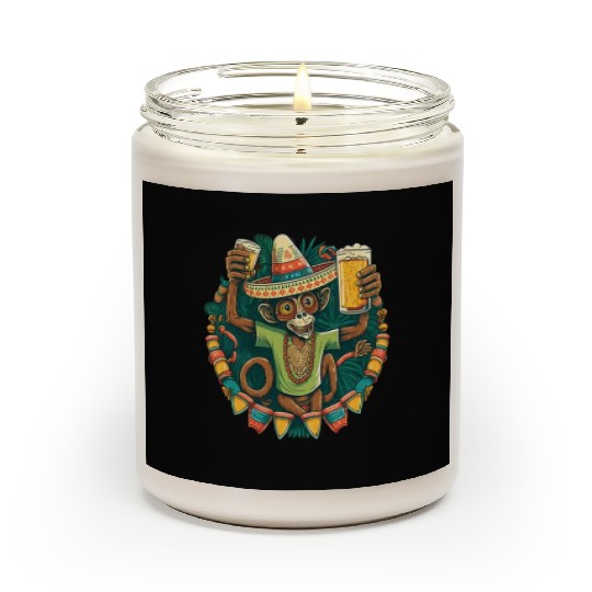 Funny Spider Monkey Lover Mexican Spider Monkey Scented Candles