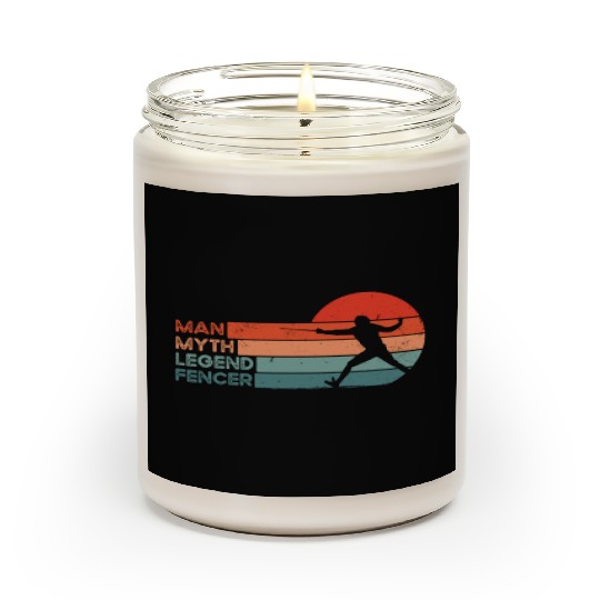 Retro Fencing & Fencer Scented Candles