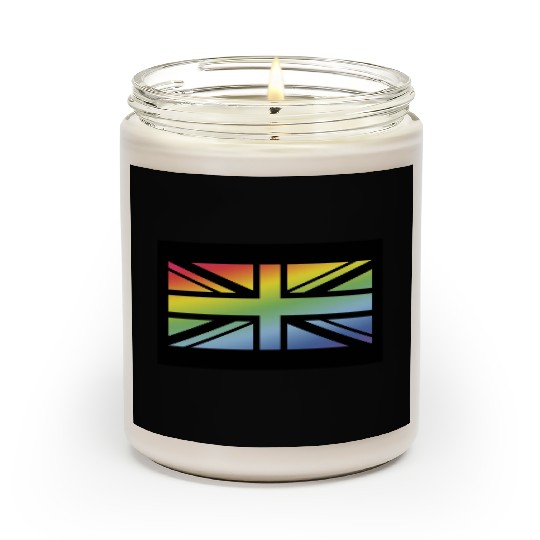 Union Jack / Rainbow Flag (Britain / UK / Poster) Scented Candles