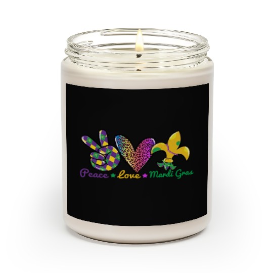 Love Peace Mardi Gras Outfit New Orleans Scented Candles