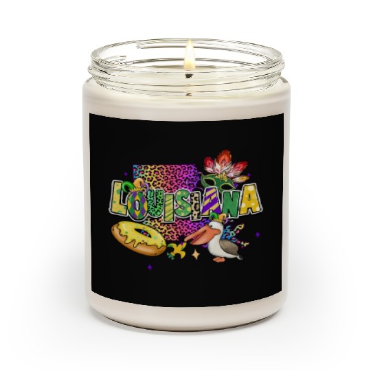 New Orleans Men Women Louisiana Mardi Gras Outfit Scented Candles