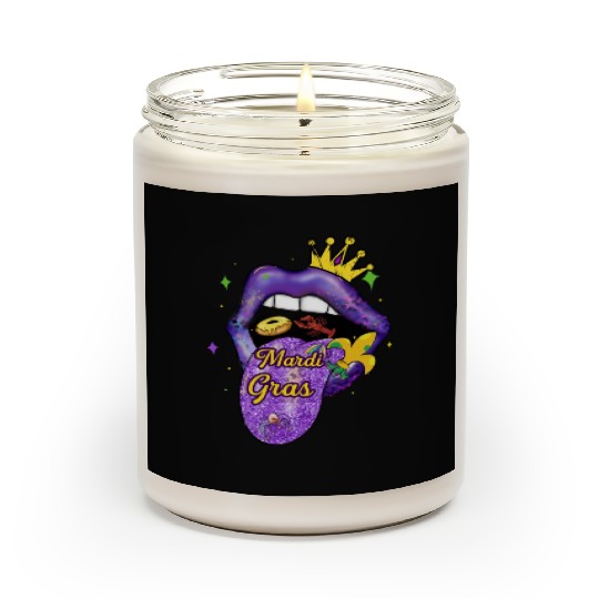 Men Women Queen King Love Mardi Gras Lips Scented Candles