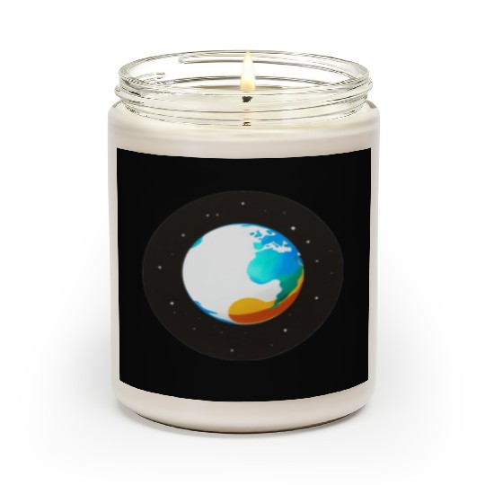 Sweet Cartoon Representation of Planet Earth 1 Scented Candles