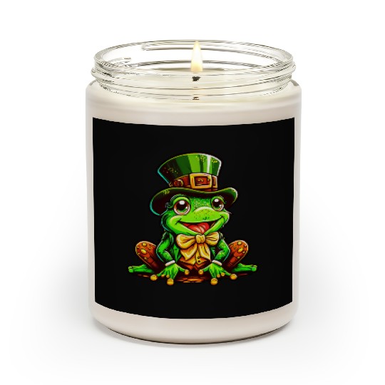 Magic Frog With St. Patrick's Day Top Hat Scented Candles