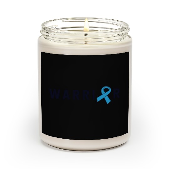 Prostate Cancer Warrior Light Blue Ribbon Dad Scented Candles