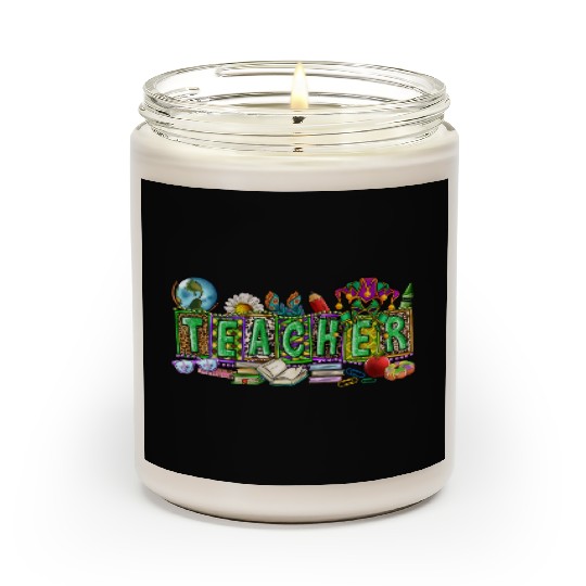 Mardi Gras Teacher Scented Candles