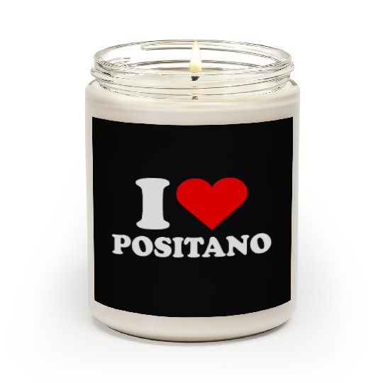 I Love Positano Italy Travel Heart Amalfi Coast Scented Candles