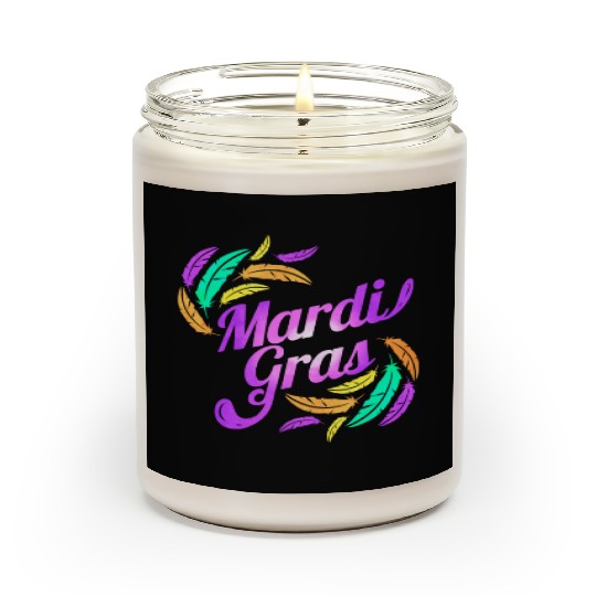 Purple Lettering For Mardi Gras Scented Candles