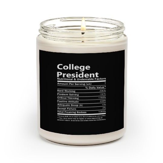 College President Scented Candles - Nutritional And Undeni