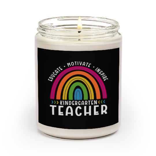 Educate Motivate Inspire Kindergarten Teacher Scented Candles