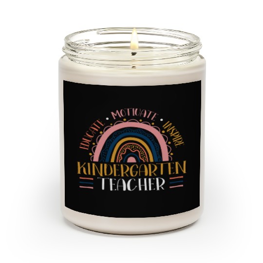 Educate Motivate Inspire Kindergarten Teacher Scented Candles