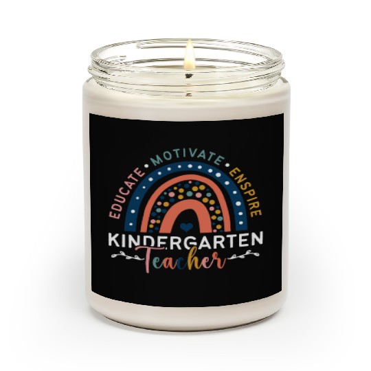 Educate Motivate Inspire Kindergarten Teacher Scented Candles