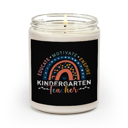 Educate Motivate Inspire Kindergarten Teacher Scented Candles
