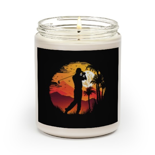 Golf Course Family Trip Cool Golfer In Sunset Scented Candles
