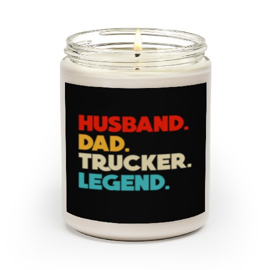 Husband Dad Trucker Legend Scented Candles