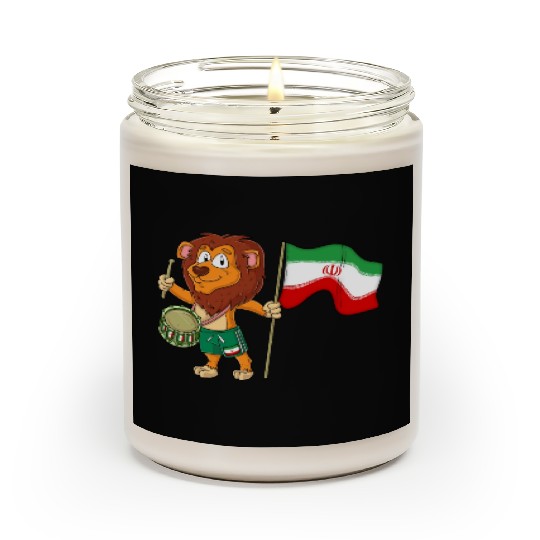 Lion with the Iran flag Scented Candles