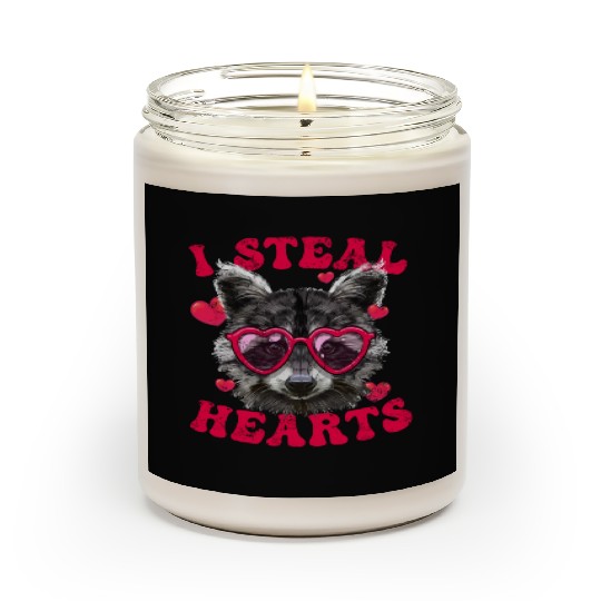 Valentine Raccoon Trash Panda I Heart Raccoons Scented Candles