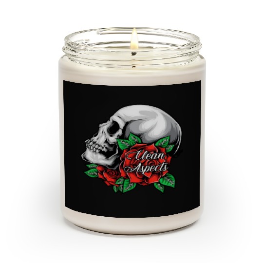 CA SKULL AND ROSES Scented Candles
