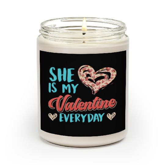 She is my valentine Love Couple Valentine's Day Scented Candles