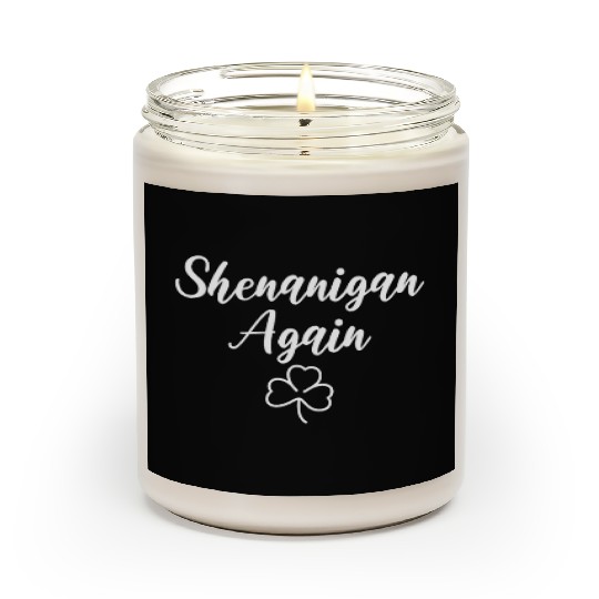 Shenanigan Again White Shamrock Clover Scented Candles