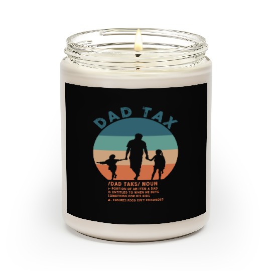 Vintage Dad Tax Definition Men Funny Father's Day Scented Candles