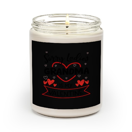 Sorry Ladies Grandma Is My Valentine Grandkid Scented Candles