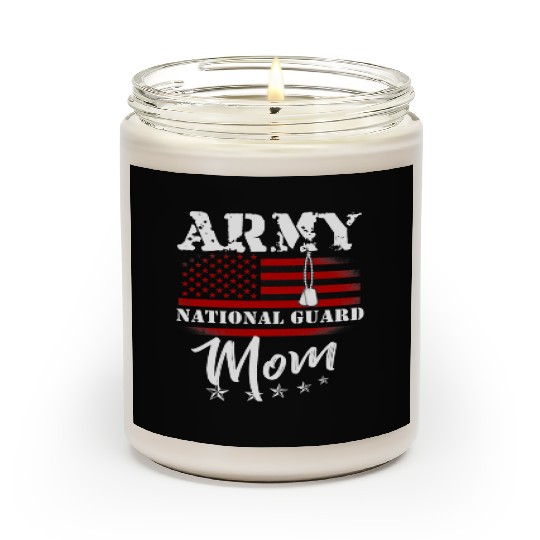 Proud Army National Guard Mom US Flag Tees US Mili Scented Candles