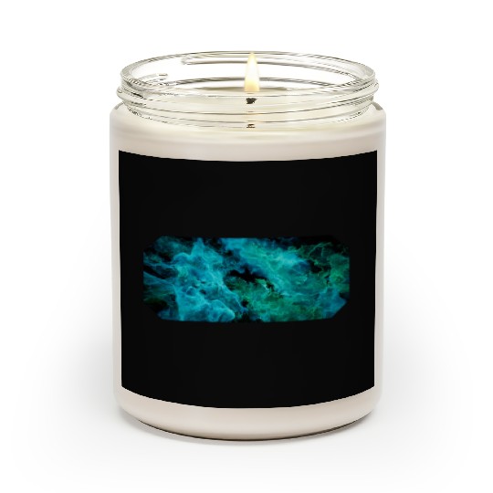 Bright 3D AZURE GREEN NEBULA Scented Candles