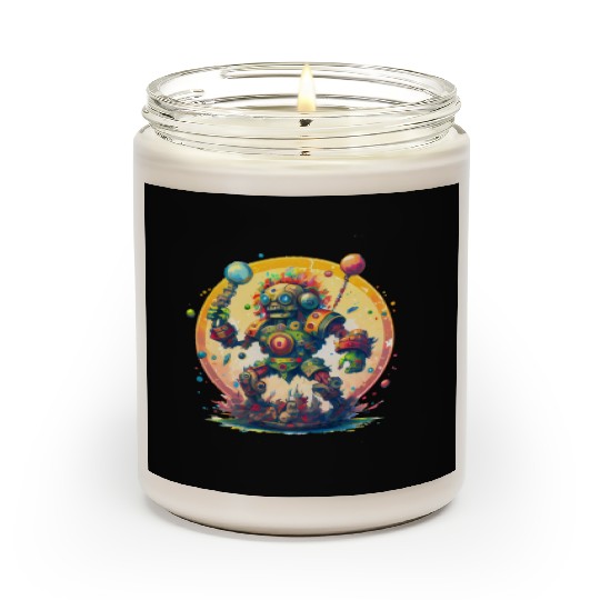 Inca,Maya robot warrior Scented Candles