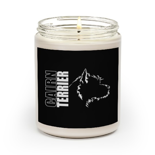 Funny Cairn Terrier Profile dog mom Scented Candles
