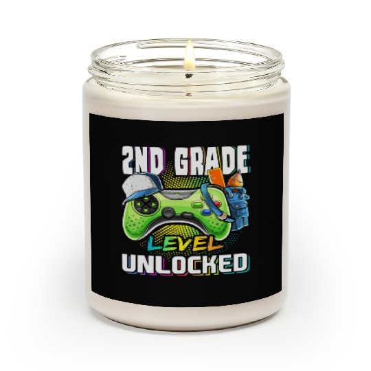 2nd Grade Level Unlocked Video Game Back to School Scented Candles