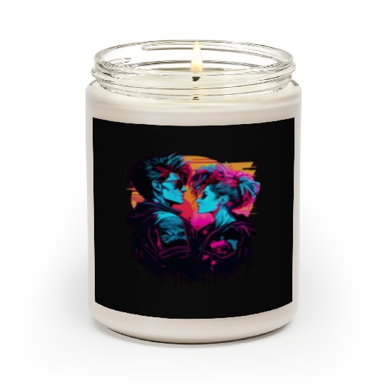 Get the Hottest Cyberpunk Synthwave Art - In Love Scented Candles