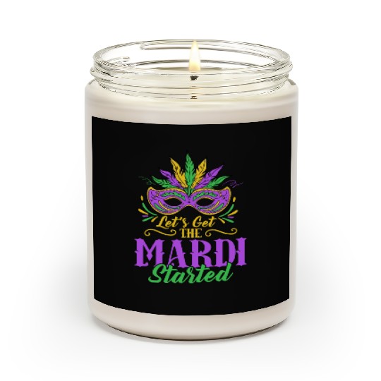 Let's Get The Mardi Started Mardi Gras Party Scented Candles
