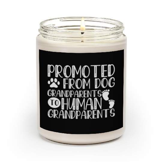 Promoted From Dog Grandparents To Human Grandparen Scented Candles