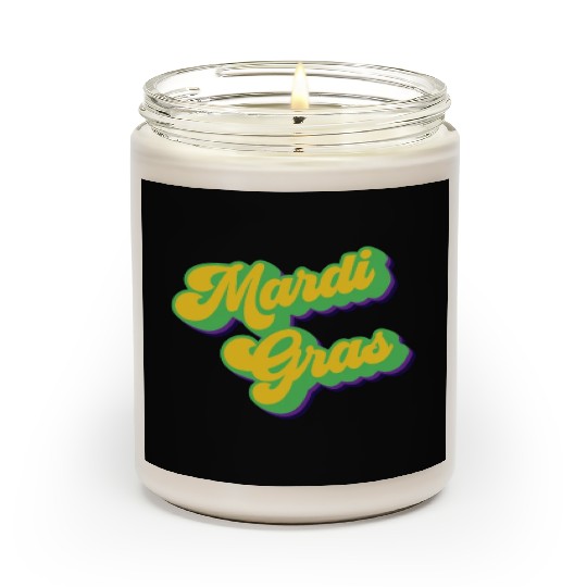 Vintage Mardi Gras Retro Fat Tuesday Mardi Gras Scented Candles