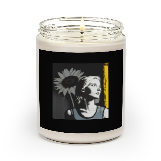 Art Painting Lover Sunflower Girl Art Painting Scented Candles
