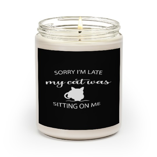 Cute Cat Lover Cat Mam Funny Cat Mom Animal Lover Scented Candles