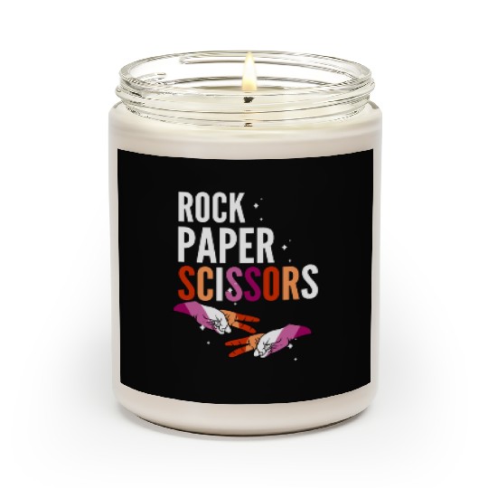 Rock Paper Scissors Lesbian LGBT Pride Lesbian Scented Candles
