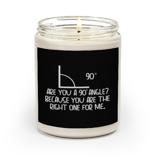 Mathematics Right Angle Cheesy Pun Math Geek Scented Candles