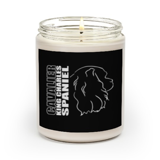 Cavalier King Charles Spaniel Profile dog mom Scented Candles