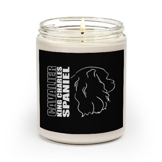 Cavalier King Charles Spaniel Profile dog mom Scented Candles