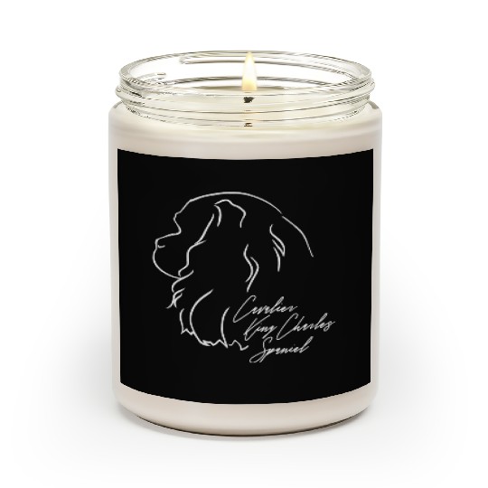 Cavalier King Charles Spaniel Profile dog mom Scented Candles