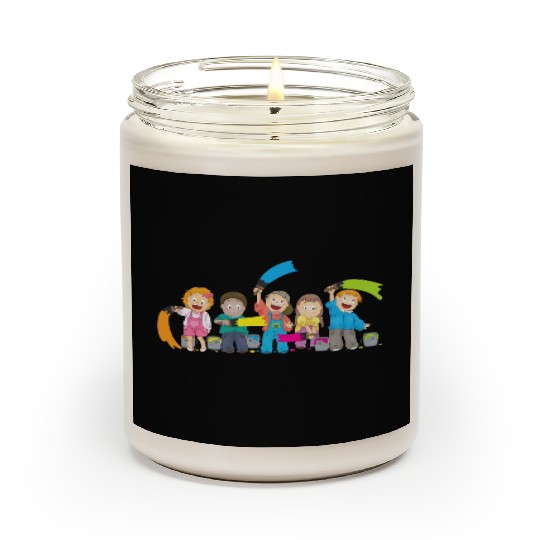 sticker design beautiful market training Scented Candles